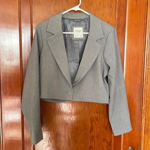Grey Cropped Blazer